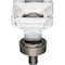 Jeffrey Alexander 1" Overall Length Brushed Pewter Square Glass Harlow Cabinet Knob G140BNBDL - alternate 3